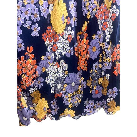 J. Crew NWT Short Sleeve Dusk Floral Prink Luster Crepe Slip Dress - Picture 5 of 10